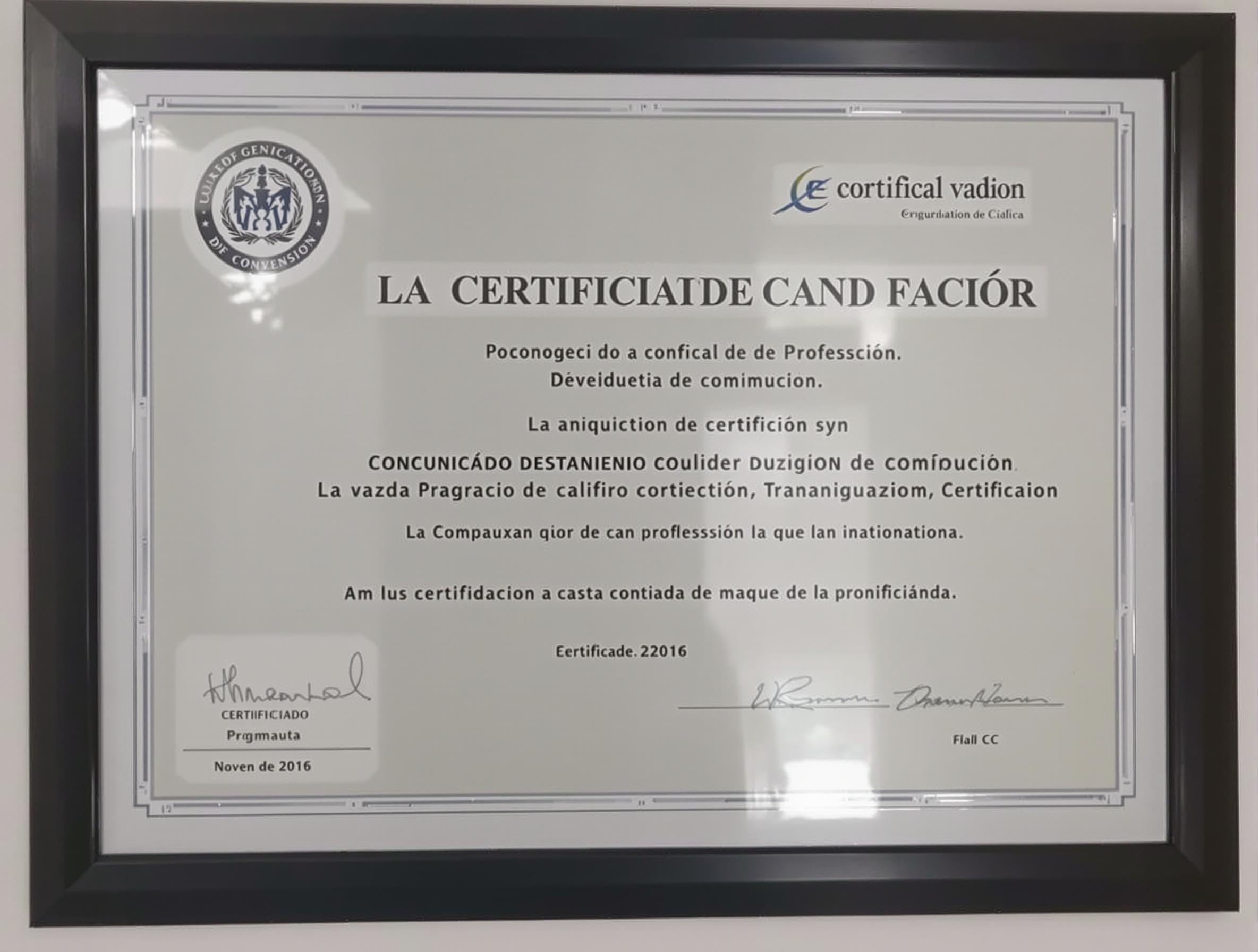 Certificación calidad confección ropa